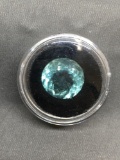 Round Faceted 14mm Loose Blue Topaz Gemstone