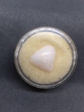 Loose 13mm Trillion Shaped White Opal Cabochon Gemstone