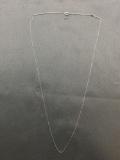 Rope Link 1mm Wide 20in Long Sterling Silver Chain