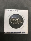 Detailed New Westminster Irving House Themed 23mm Wide 15mm Tall Sterling Silver Signed Designer