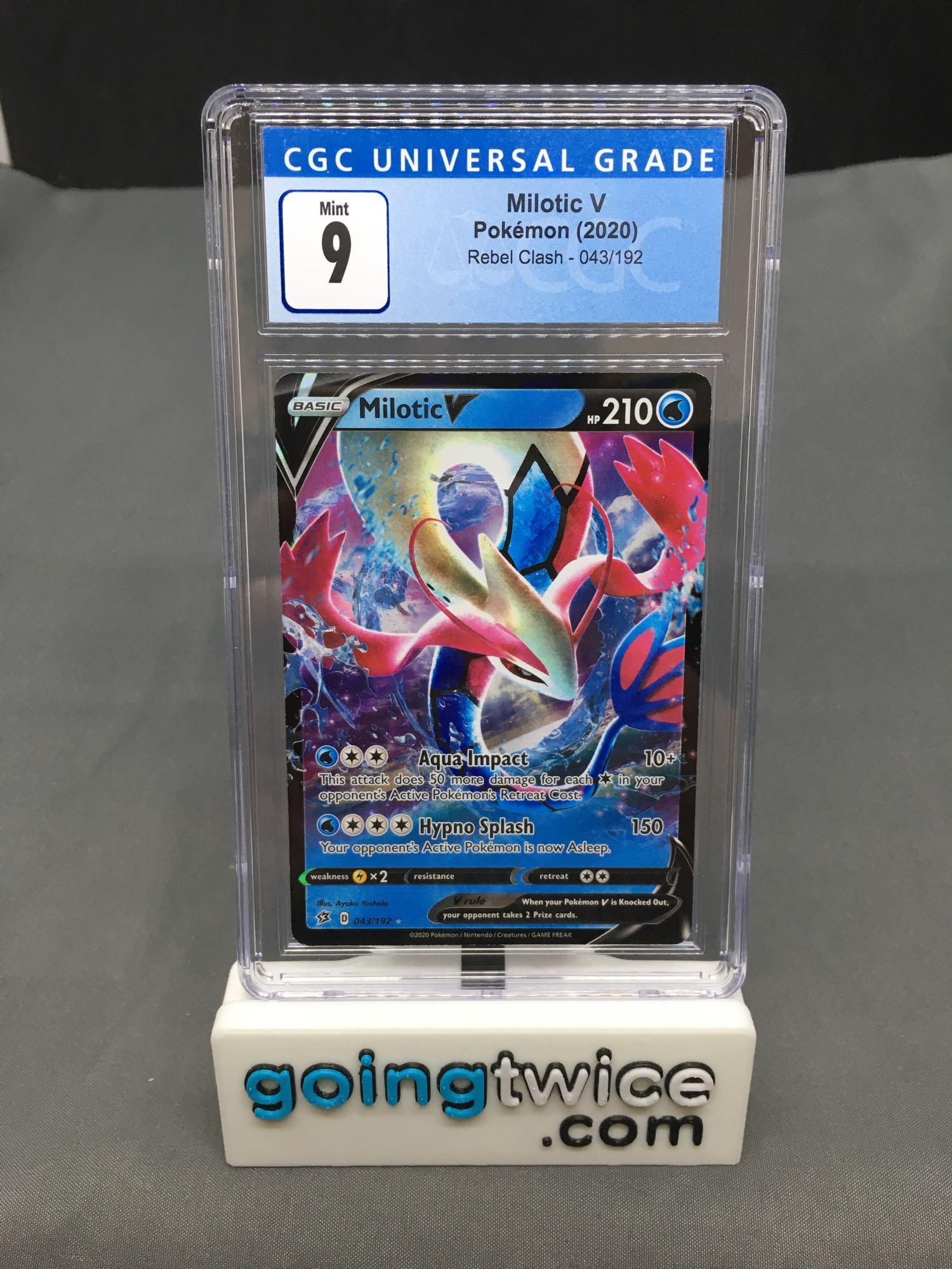CGC Graded 2020 Pokemon Rebel Clash #43 MILOTIC V | Proxibid