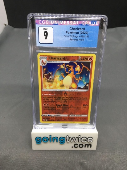 CGC Graded 2020 Pokemon Vivid Voltage #25 CHARIZARD Reverse Holofoil