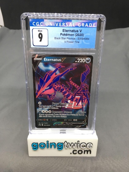 CGC Graded 2020 Pokemon Black Star Promo #SWSH064 ETERNATUS V Holofoil Rare Trading Card - MINT 9