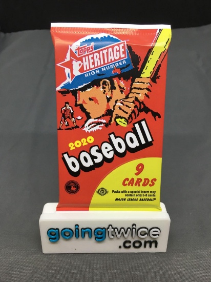 Factory Sealed 2020 Topps HERITAGE Baseball HIGH NUMBER 9 Card Hobby Pack