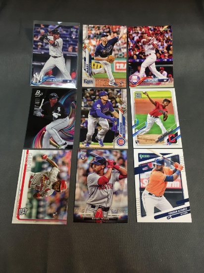 9 Card Lot of BASEBALL ROOKIE CARDS - Mostly from Newer Sets and Star Players from HUGE Collection