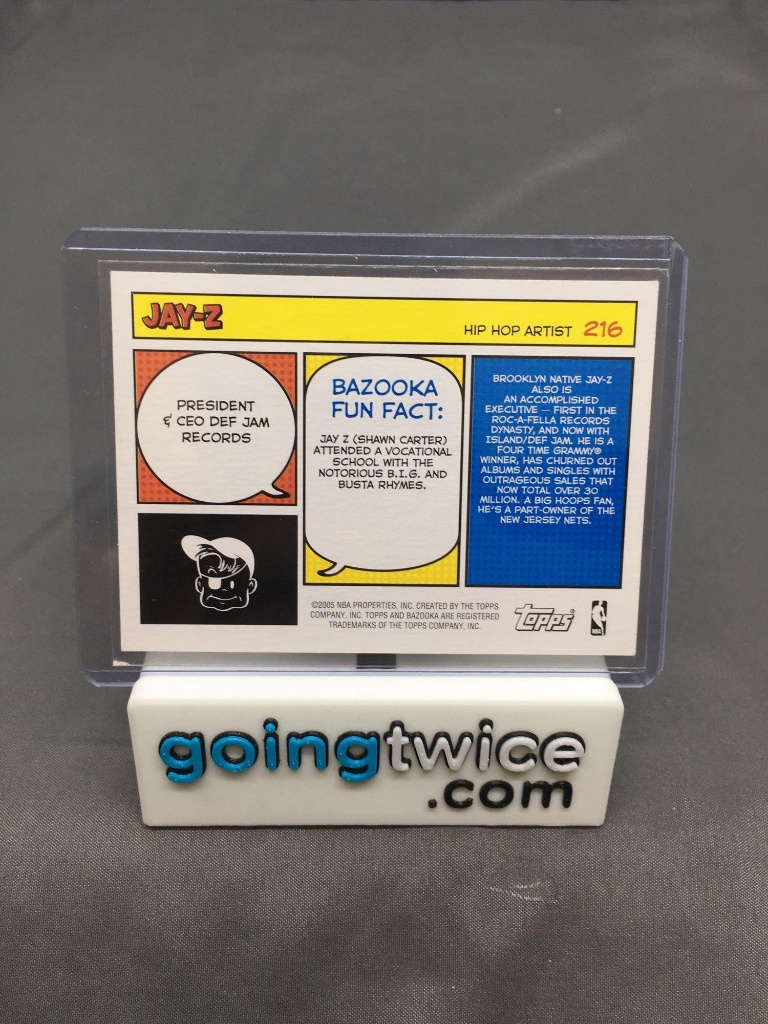 2005-06 Topps Bazooka #216 JAY-Z ROOKIE Card | Online Auctions | Proxibid