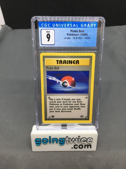 CGC Graded 1999 Pokemon Jungle 1st Edition #64 POKEBALL Trading Card - MINT 9