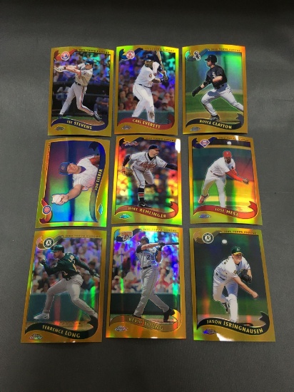 9 Card Lot of BASEBALL REFRACTORS and PRIZMS with Stars and Rookies