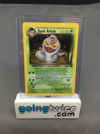 2000 Pokemon Team Rocket #2 DARK ARBOK Holofoil Rare Trading Card