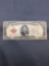 1928-C United States Lincoln $5 Red Seal Bill Currency Note from Estate