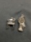 Lot of Two Sterling Silver Charms, One Maritime Themed Chair & Vintage Scale