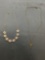 Lot of Two Gold-Tone Fashion Necklaces, One 14in w/ Enameled Flower Detail & One 18in w/ Cross