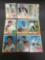 9 Card Lot of 1968 Topps Vintage Baseball Cards from Estate