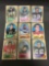 9 Card Lot of 1970 Topps Vintage FOOTBALL Cards from Estate