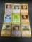 Vintage Lot of 9 Pokemon Base Set Shadowless Trading Cards from Consignor Collection