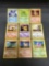 Vintage Lot of 9 Pokemon Base Set Shadowless Trading Cards from Consignor Collection