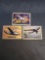 3 Card Lot of 1952 Topps Wings Vintage Trading Cards from Estate