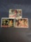 3 Card Lot of 1956 Topps DAVY CROCKETT Orange Back Trading Cards from Estate