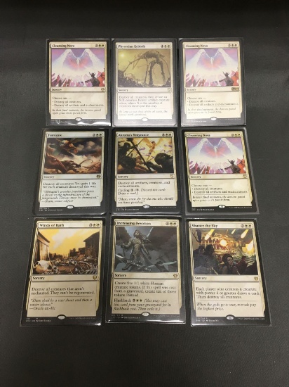 9 Card Lot of Magic the Gathering Gold Symbol RARES, Foils, and Mythics from HUGE Collection