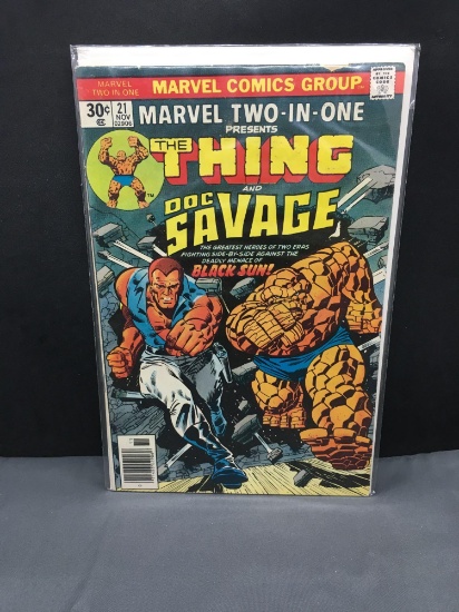 1976 Marvel Comics MARVEL TWO IN ONE #1 Bronze Age Comic Book THING vs DOC SAVAGE - 1st BLACK SUN