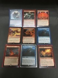 9 Card Lot of Magic the Gathering Gold Symbol RARES, Foils, and Mythics from HUGE Collection