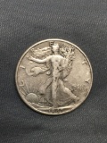 1947 United States Walking Liberty Silver Half Dollar - 90% Silver Coin from Estate