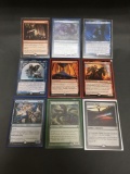 9 Card Lot of Magic the Gathering Gold Symbol RARES, Foils, and Mythics from HUGE Collection