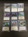 9 Card Lot of Magic the Gathering Gold Symbol RARES, Foils, and Mythics from HUGE Collection