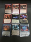 9 Card Lot of Magic the Gathering Gold Symbol RARES, Foils, and Mythics from HUGE Collection