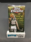 Factory Sealed 2000 Topps Chrome Football 4 Card Hobby Edition Pack