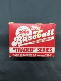 Sealed 1986 Topps Traded Baseball Complete Set in Original Box - Bo Jackson, Barry Bonds Rookie+