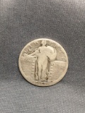 1929 United States Standing Liberty Quarter - 90% Silver Coin from Estate