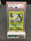 PSA Graded 1999 Pokemon Base Set Unlimited #69 WEEDLE Trading Card - GEM MINT 10