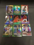 9 Card Lot of REFRACTORS and PRIZMS with Stars and Rookies from Collection