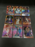 9 Card Lot of REFRACTORS and PRIZMS with Stars and Rookies from Collection