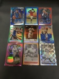 9 Card Lot of REFRACTORS and PRIZMS with Stars and Rookies from Collection