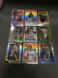 9 Card Lot of REFRACTORS and PRIZMS with Stars and Rookies from Collection