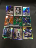 9 Card Lot of REFRACTORS and PRIZMS with Stars and Rookies from Collection