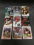 9 Card Lot of FOOTBALL ROOKIE Cards from Huge Collection - Mostly Newer Sets!