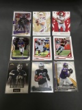 9 Card Lot of FOOTBALL ROOKIE Cards from Huge Collection - Mostly Newer Sets!