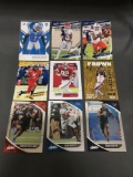 9 Card Lot of FOOTBALL ROOKIE Cards from Huge Collection - Mostly Newer Sets!