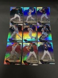 9 Card Lot of BASEBALL REFRACTORS and PRIZMS with Stars and Rookies