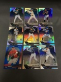 9 Card Lot of BASEBALL REFRACTORS and PRIZMS with Stars and Rookies