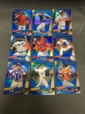 9 Card Lot of BASEBALL REFRACTORS and PRIZMS with Stars and Rookies