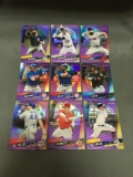 9 Card Lot of BASEBALL REFRACTORS and PRIZMS with Stars and Rookies