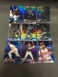 9 Card Lot of BASEBALL REFRACTORS and PRIZMS with Stars and Rookies