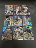 9 Card Lot of BASEBALL REFRACTORS and PRIZMS with Stars and Rookies