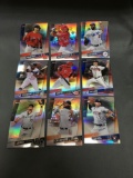 9 Card Lot of BASEBALL REFRACTORS and PRIZMS with Stars and Rookies