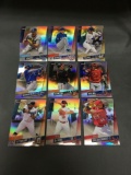 9 Card Lot of BASEBALL REFRACTORS and PRIZMS with Stars and Rookies