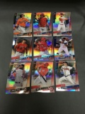 9 Card Lot of BASEBALL REFRACTORS and PRIZMS with Stars and Rookies